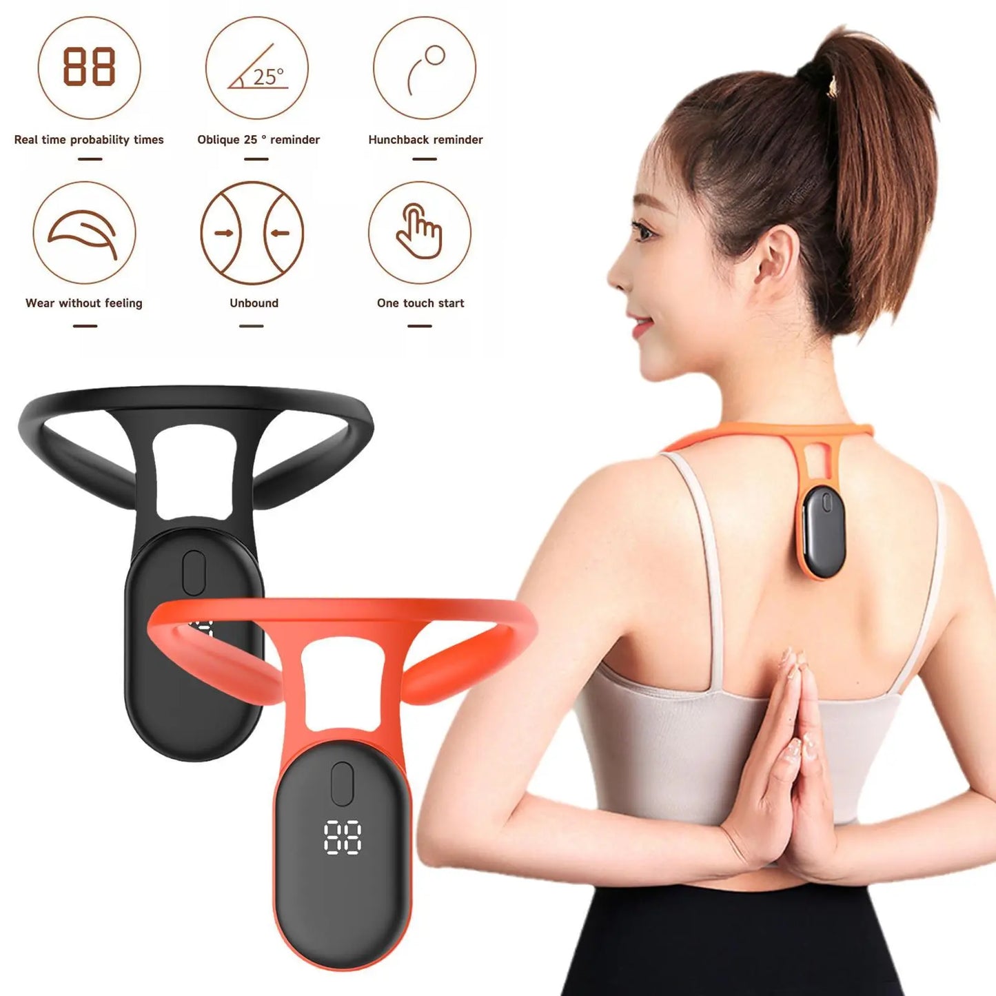 Back Support Ultrasonic Lymphatic Soothing Body sitting posture corrector Neck Instrument