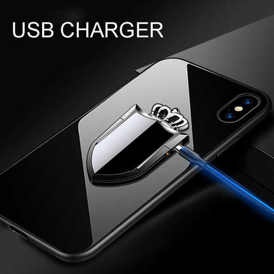 USB Cigarette Lighter Finger Grip Mobile Phone Holder Car Magnetic Stand Rechargeable